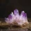 Large amethyst cathedral geode displayed in a bright living room corner.