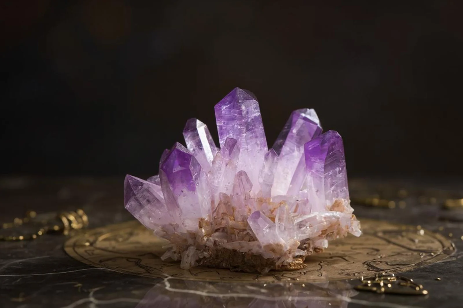 Large amethyst cathedral geode displayed in a bright living room corner.